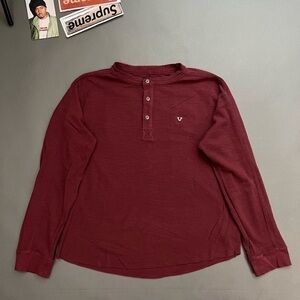 True Religion Embroidered Ribbed Cotton Sweatshirt